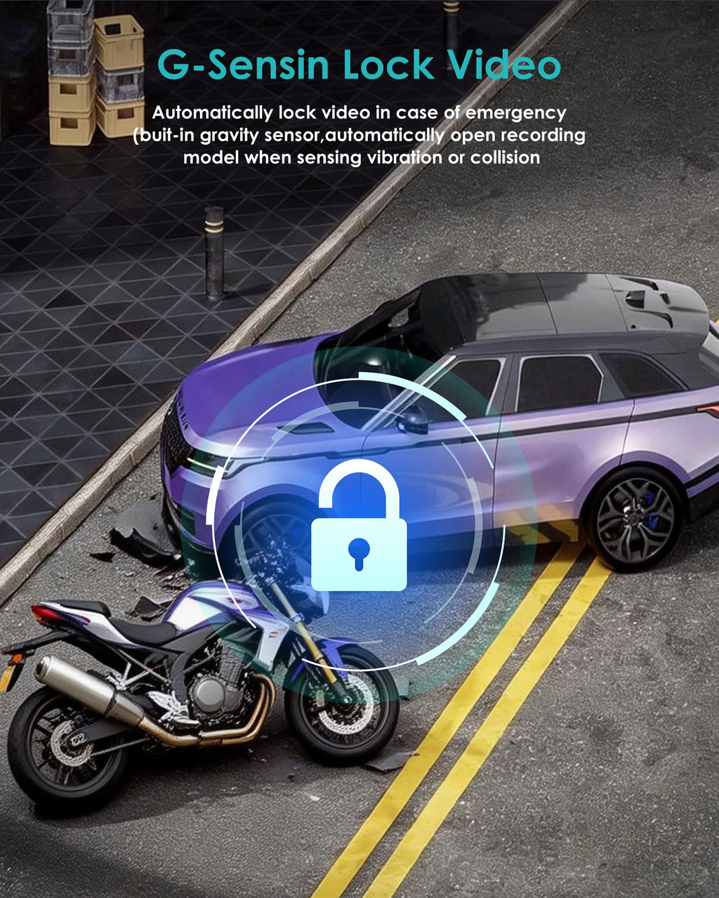 Dashcam moto Icreative écran 3 pouces 720P – photo 28