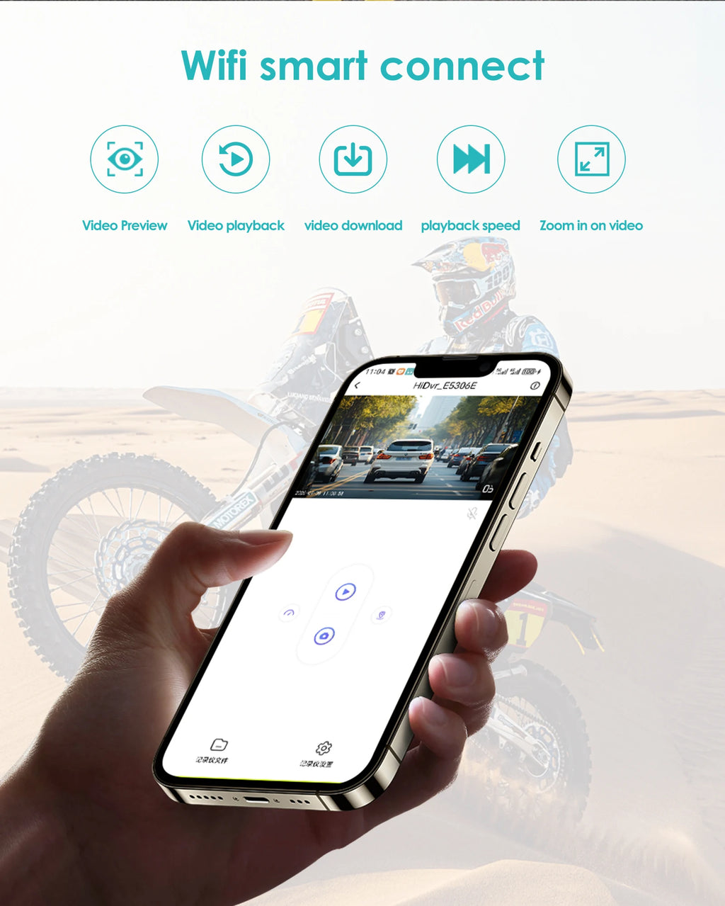 Dashcam moto Icreative écran 3 pouces 720P – photo 29