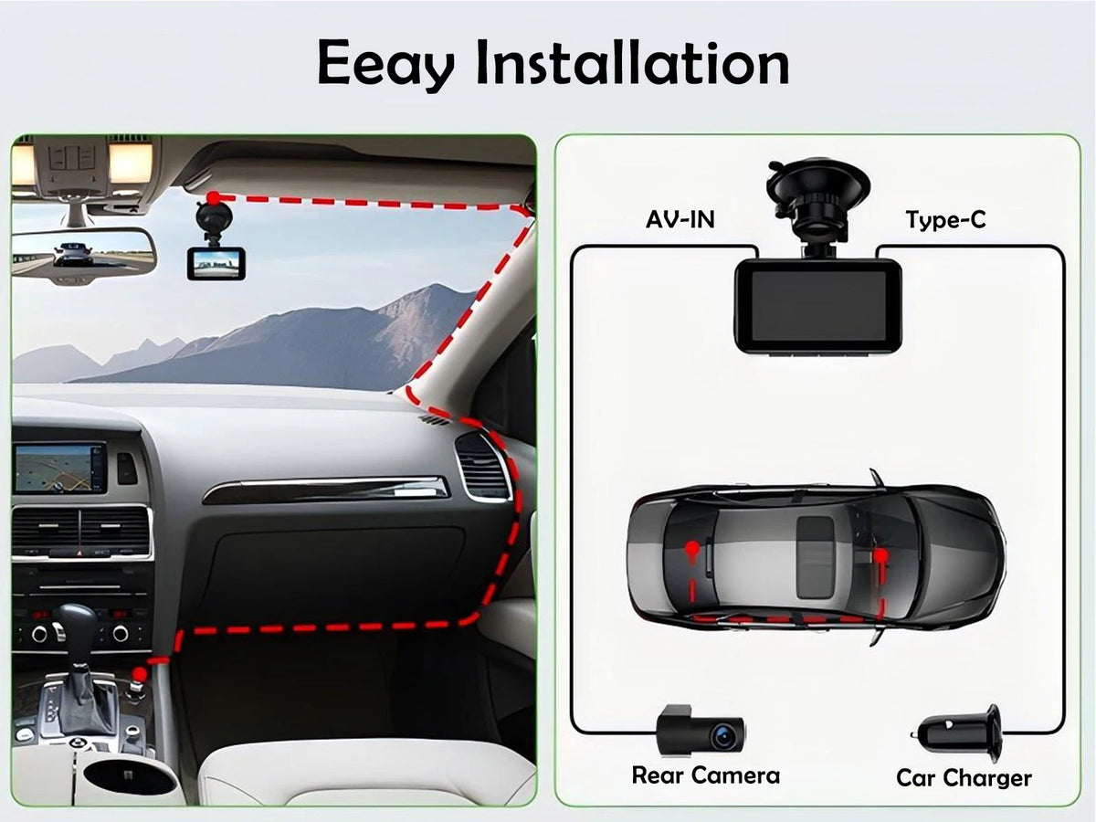 Dashcam voiture GMAIPOP 4K double rétroviseur – photo 19