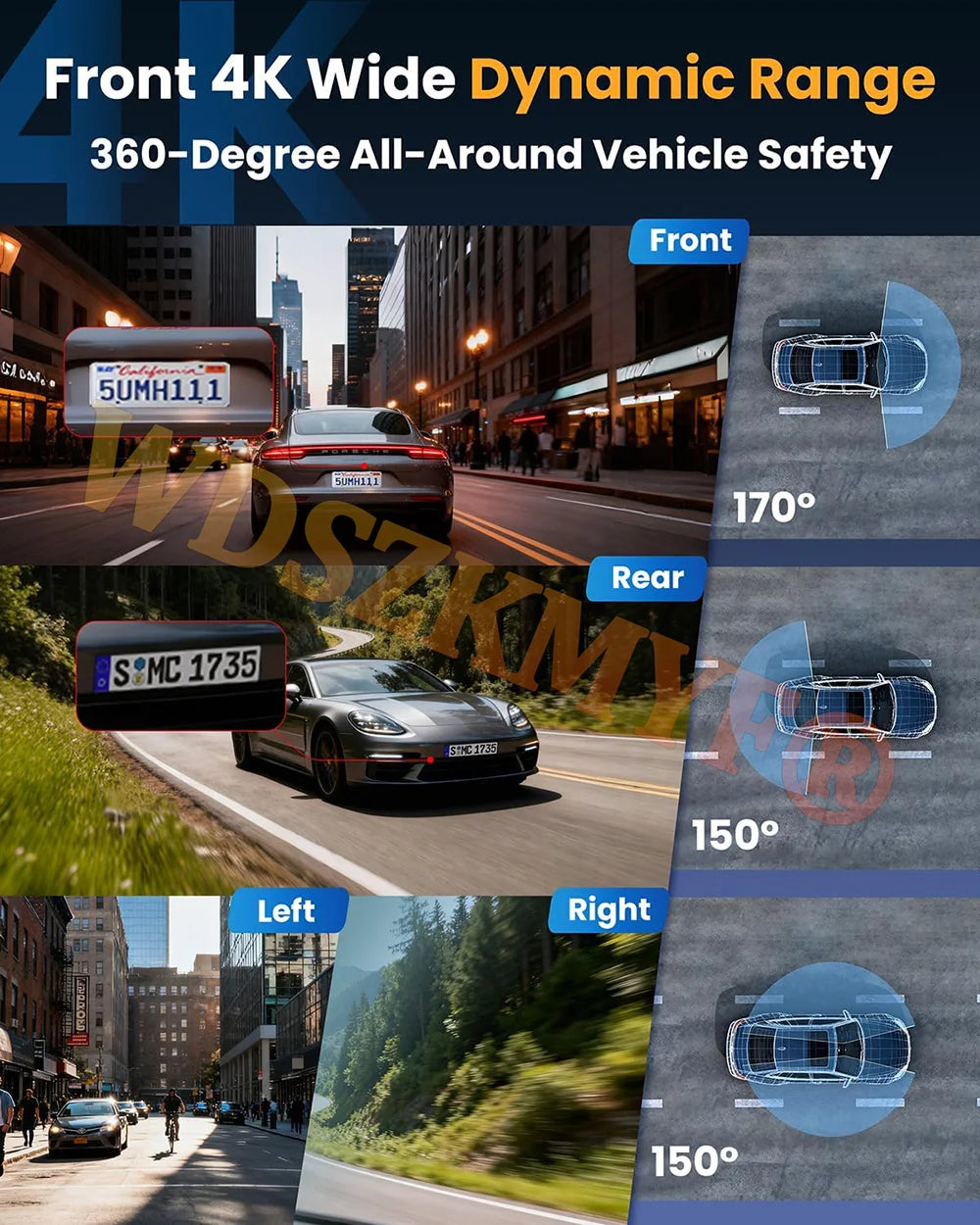 Dashcam voiture 4 canaux 4K UHD 360 – photo 9