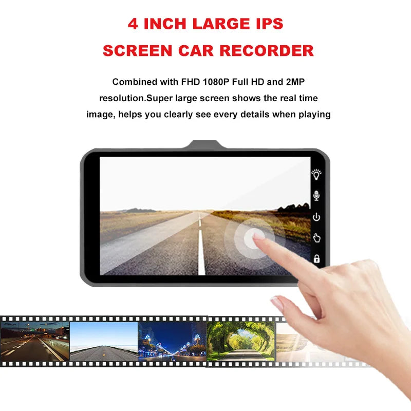 Dashcam rétroviseur Acceo 4 pouces tactile 1080P – aperçu produit