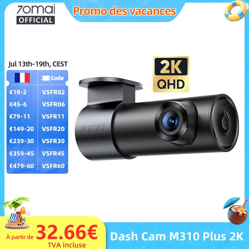 Dashcam 70mai M310 Plus 2K 1440P