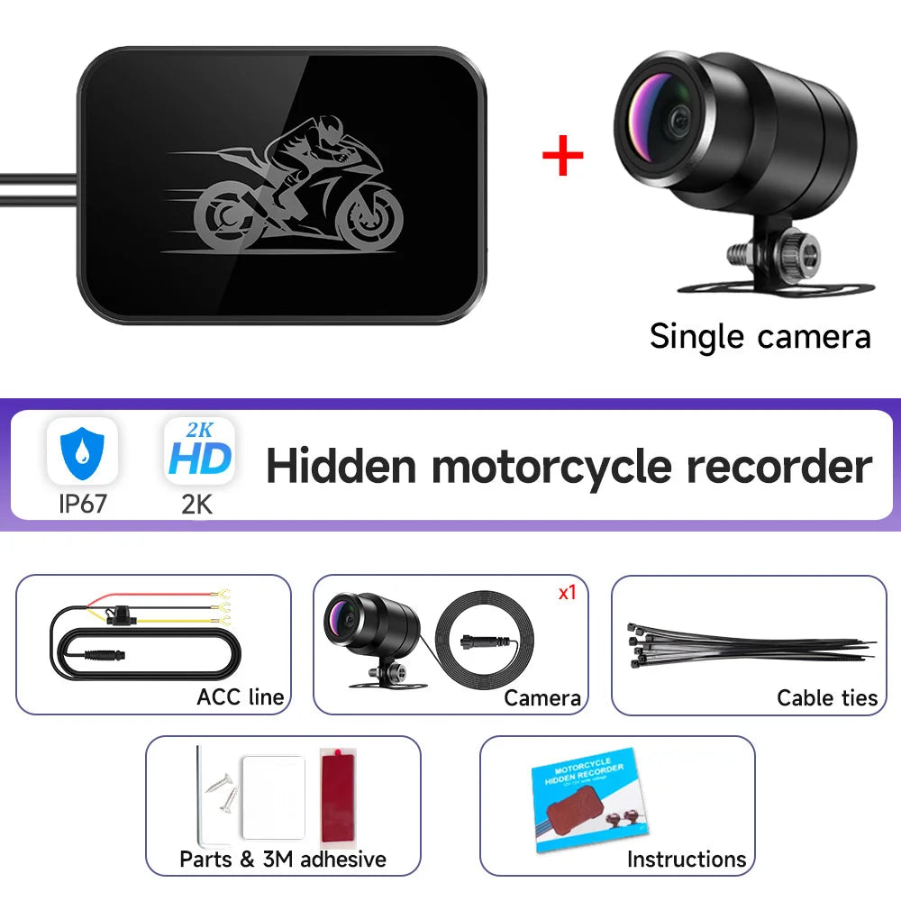 Dashcam moto JIUYIN Full HD 1080P étanche – photo 21