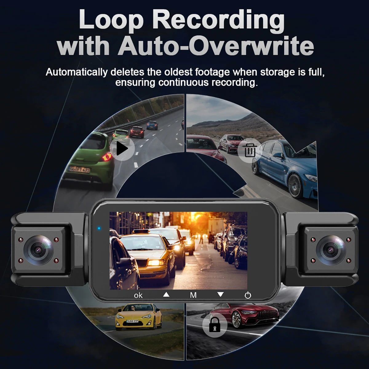 Dashcam voiture etymoofox 4 objectifs écran IPS – photo 23