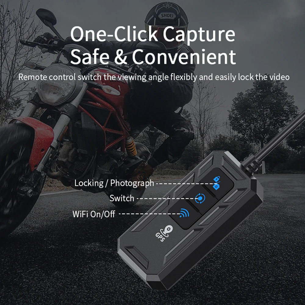 Dashcam moto Kocam 1080P GPS WiFi étanche – photo 9