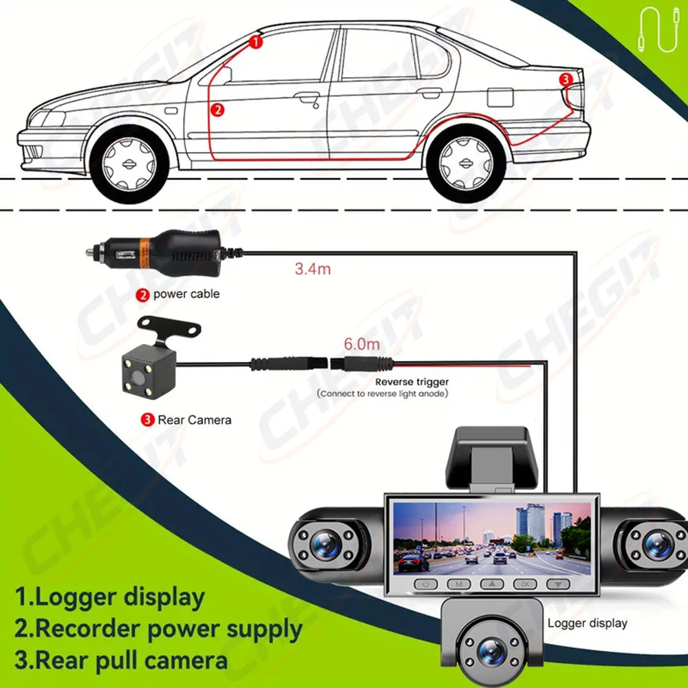 Dashcam voiture WDSZKMYF 5 canaux 1080P 360 – photo 18