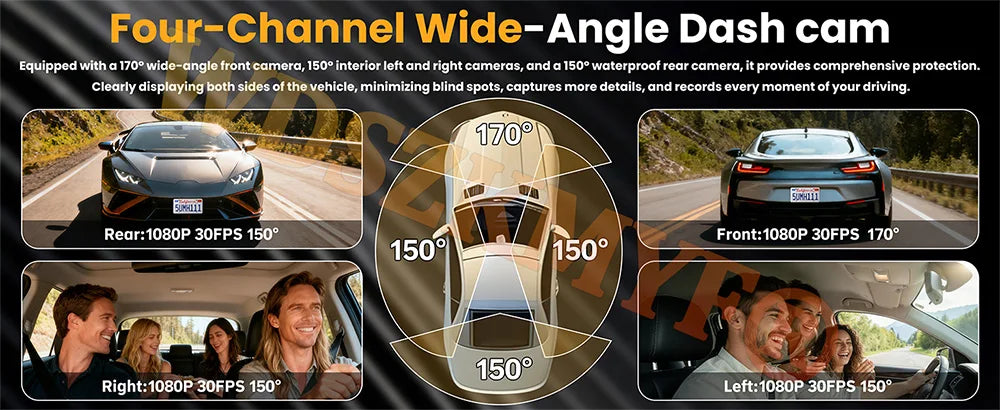 Dashcam voiture 4 canaux 4K UHD 360 – photo 10