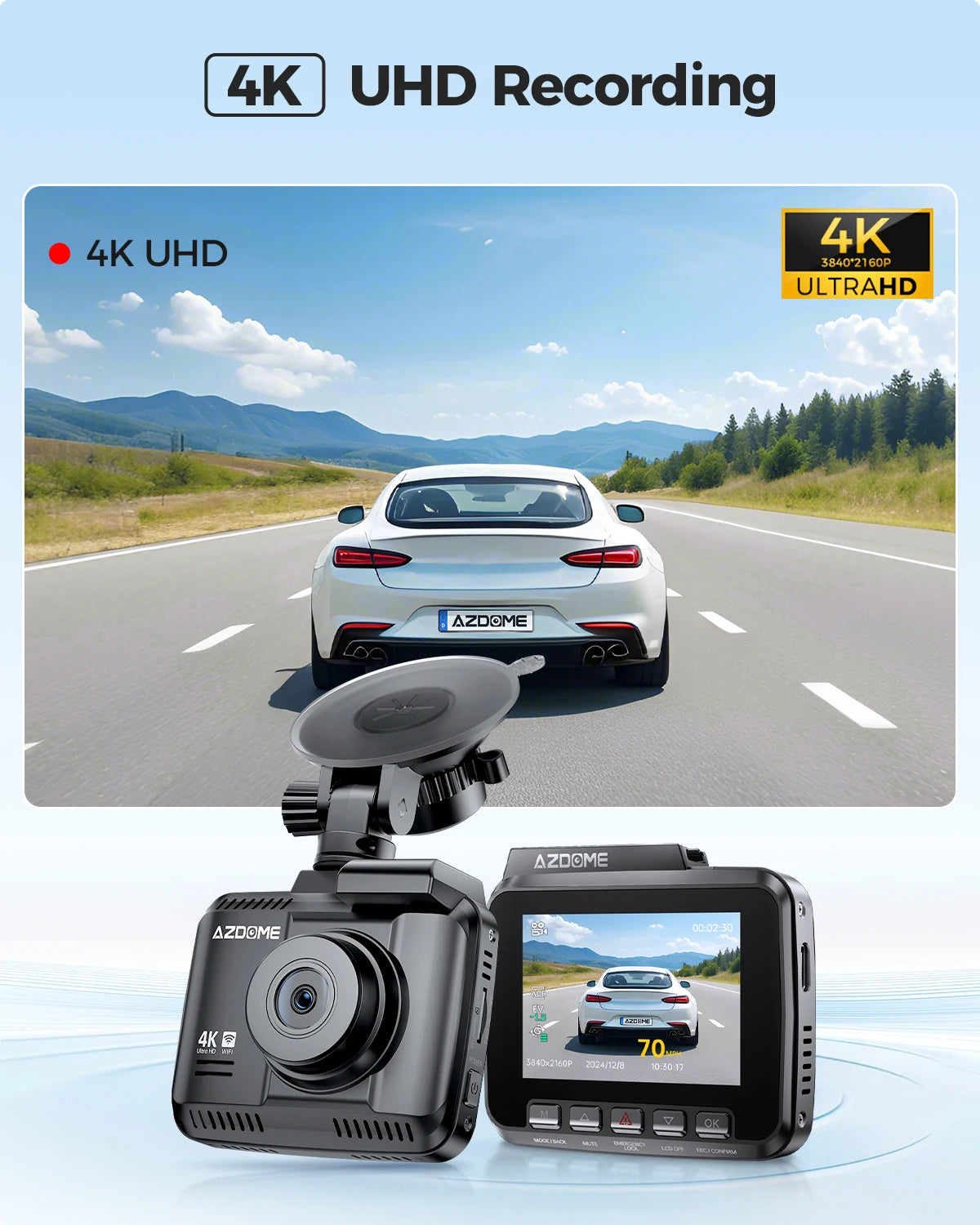 Dashcam AZDOME GS63H 4K Sony STARVIS – présentation