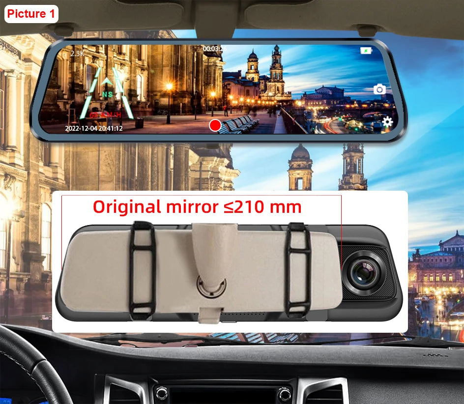 Dashcam rétroviseur E-ACE 2.5K GPS WiFi – photo 42