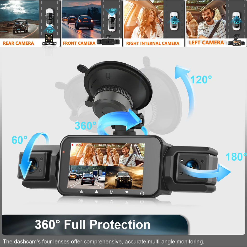 Dashcam voiture 4 canaux 1080P GMAIPOP hardwire – photo 9