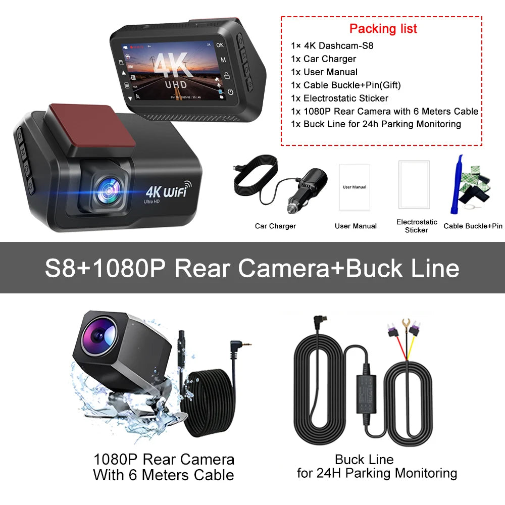 Dashcam voiture Kocam 4K UHD double objectif WiFi – photo 23