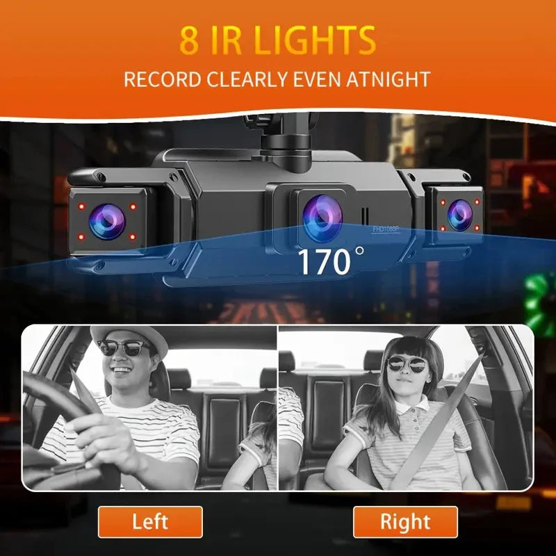 Dashcam voiture etymoofox 4 objectifs écran IPS – caractéristiques