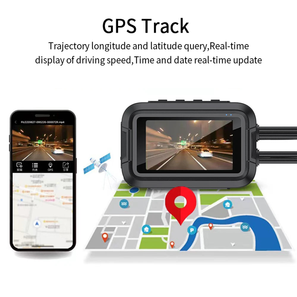 Dashcam moto Kocam 1080P GPS WiFi étanche – caractéristiques
