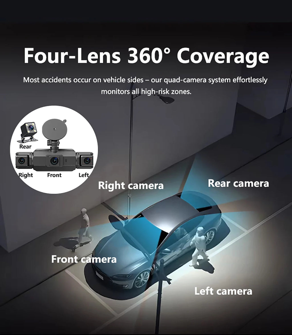 Dashcam voiture etymoofox 4 objectifs écran IPS – photo 15