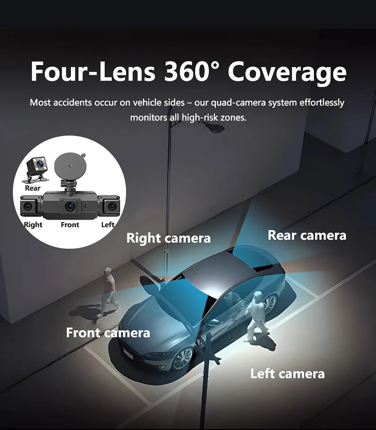 Dashcam voiture etymoofox 4 objectifs écran IPS – photo 15
