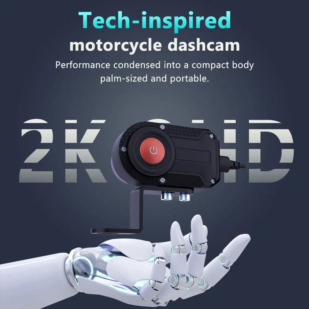 Dashcam moto 2K WiFi IP66 GPS interne – photo 9