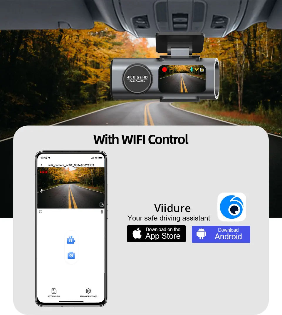 Dashcam voiture Acceo 4K UHD WiFi GPS externe – photo 12