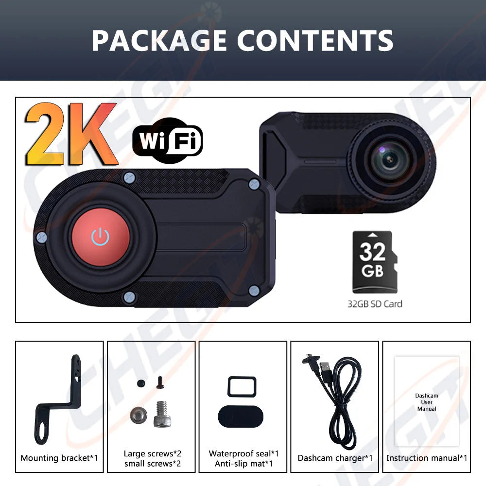 Dashcam moto 2K WiFi IP66 GPS interne – photo 21