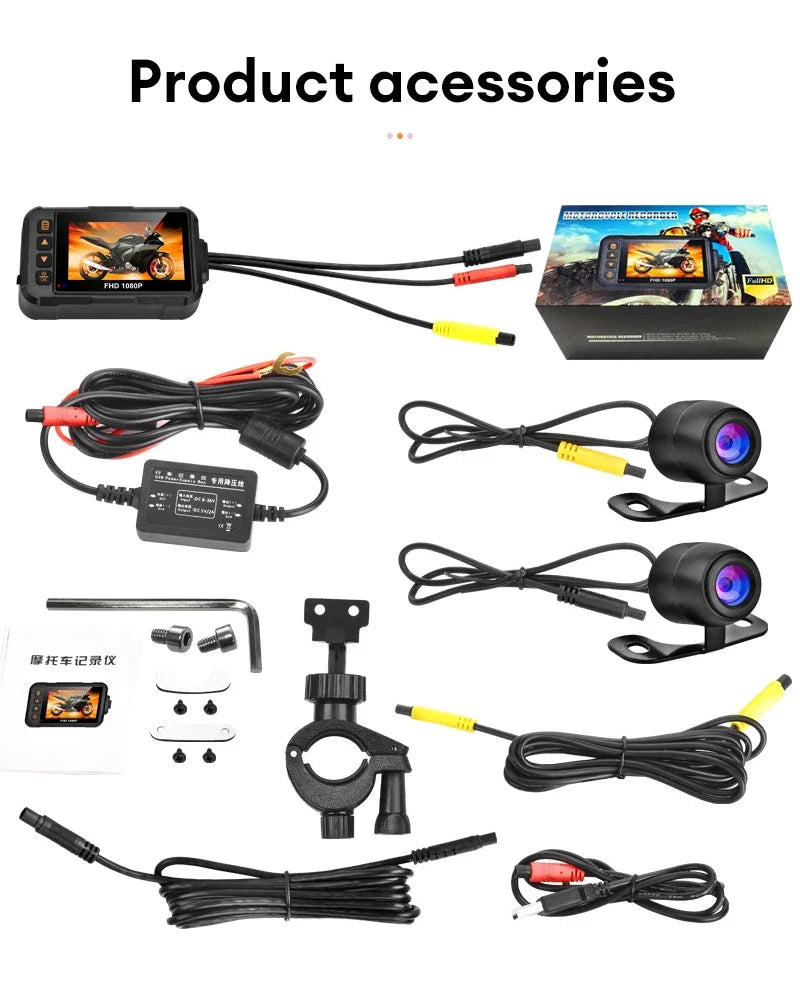 Dashcam moto Icreative écran 3 pouces 720P – photo 20