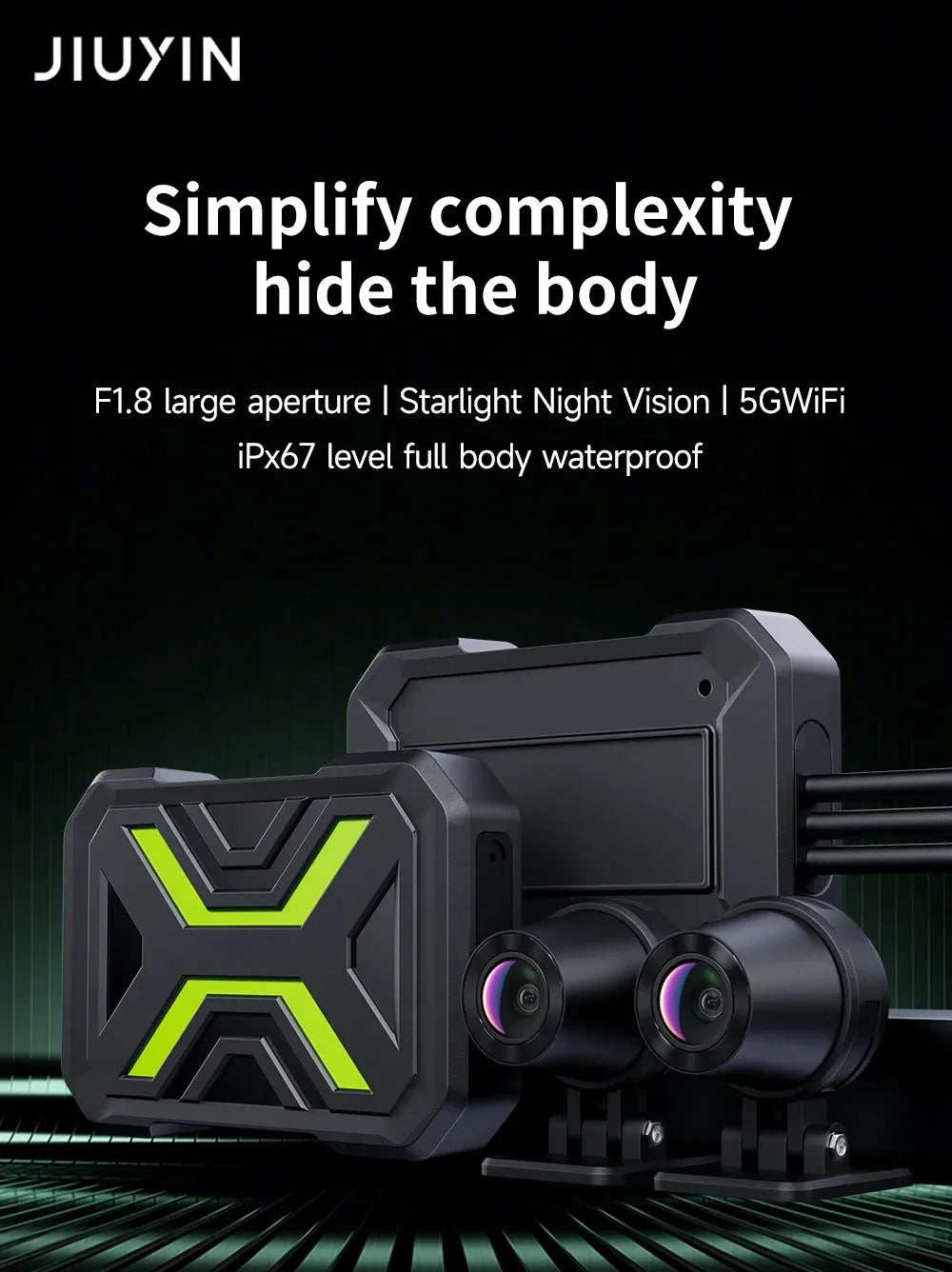 Dashcam moto JIUYIN Full HD 1080P étanche – photo 17