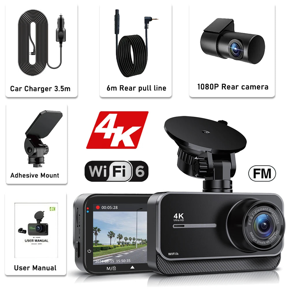 Dashcam voiture GMAIPOP 4K double rétroviseur – photo 27