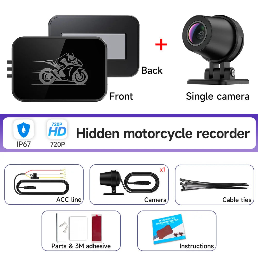 Dashcam moto JIUYIN Full HD 1080P étanche – photo 22