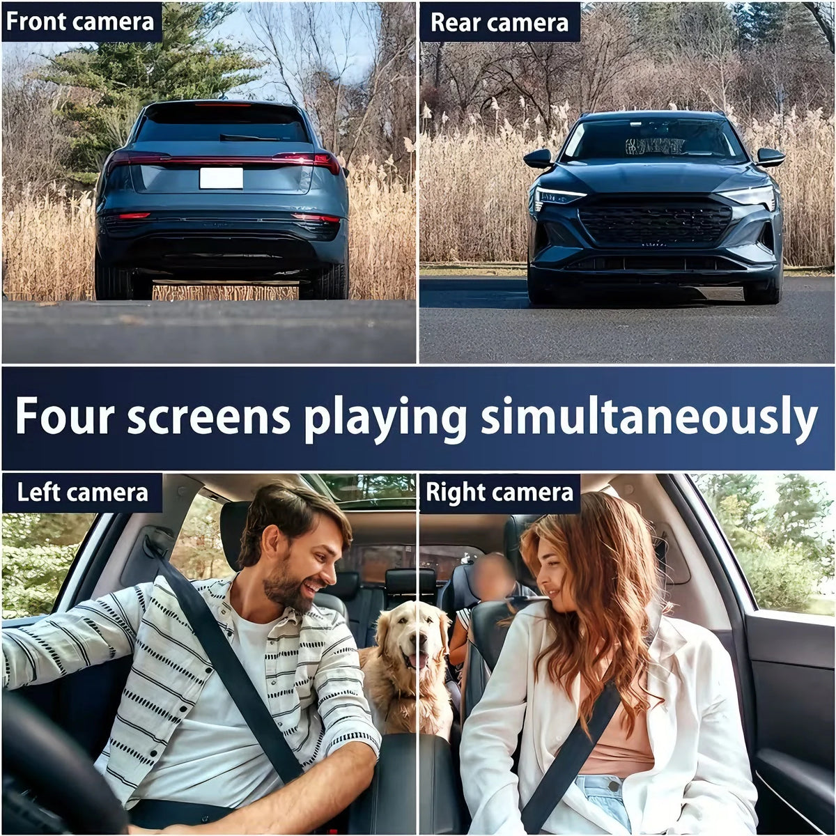 Dashcam voiture etymoofox 4 caméras écran tactile – vue détaillée