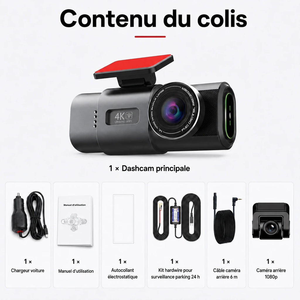 Kit Sentinel avec caméra arrière et hardwire