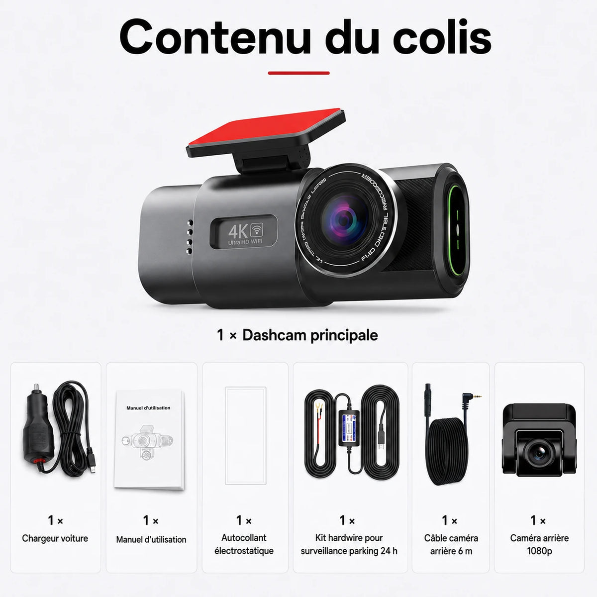Kit Sentinel avec caméra arrière et hardwire