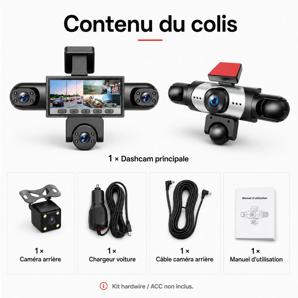 Dashcam Cocoon et accessoires sans hardwire