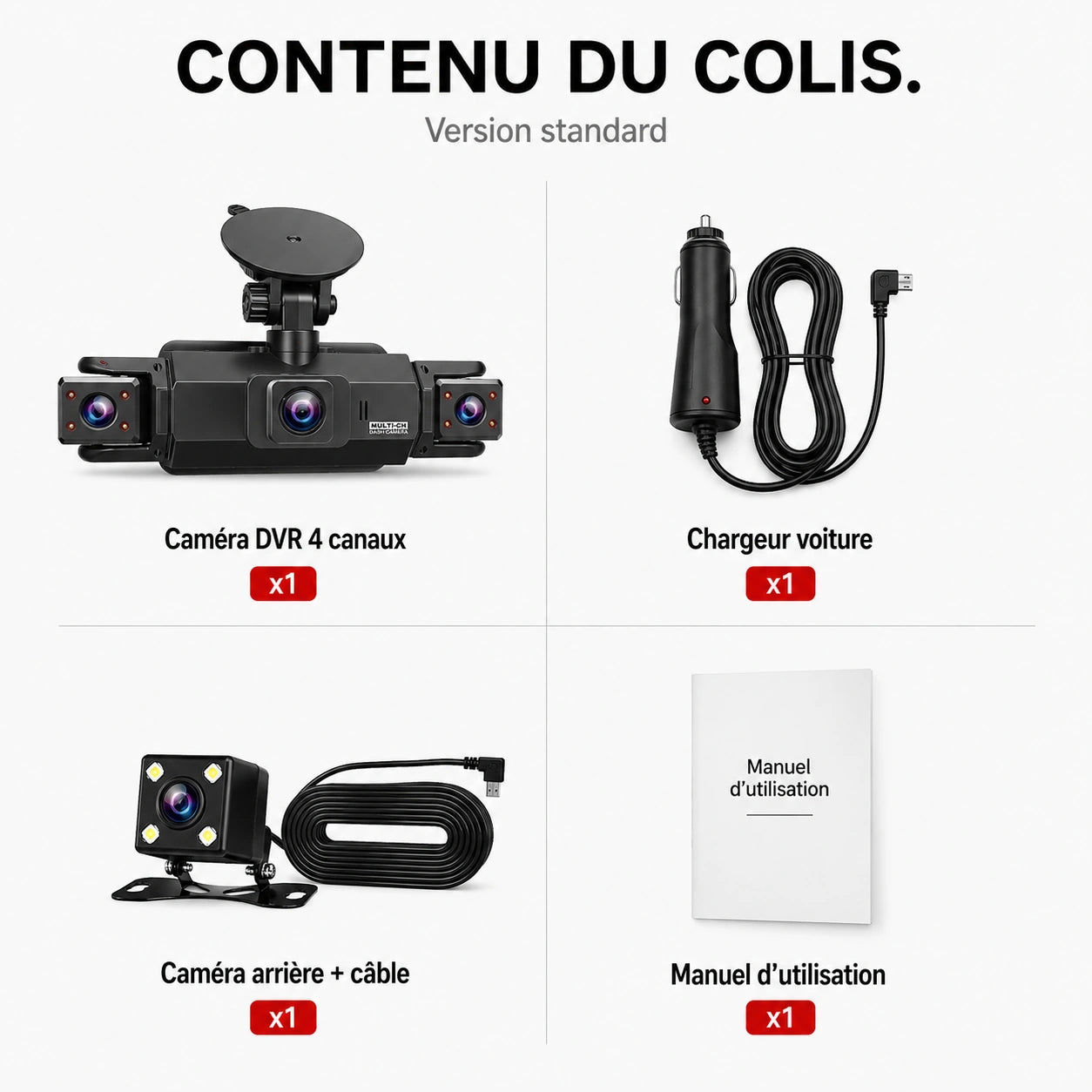 Dashcam Vigil et accessoires du colis Image