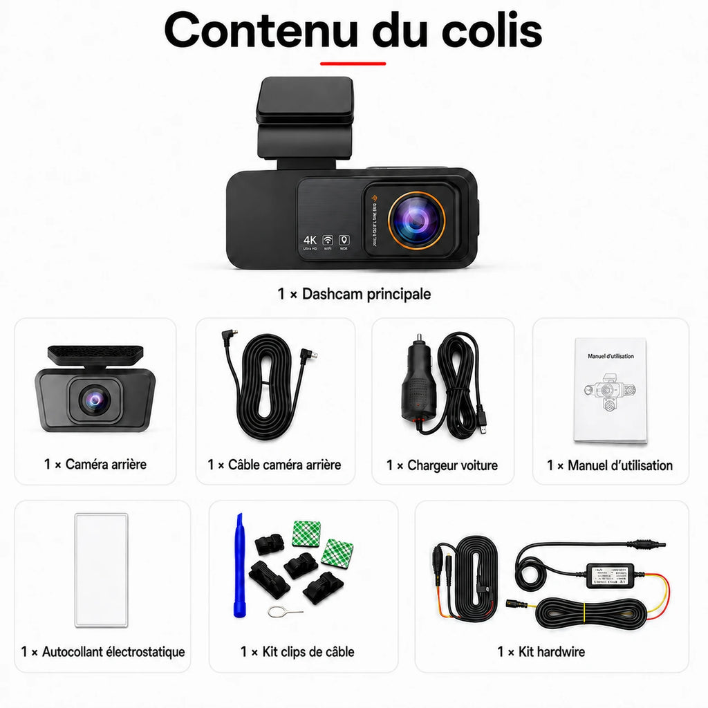 Dashcam B60P et accessoires de la configuration 3