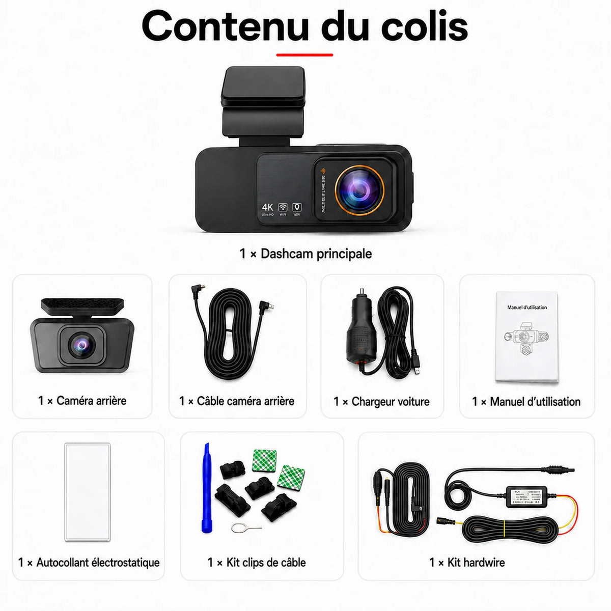 Dashcam B60P et accessoires de la configuration 3
