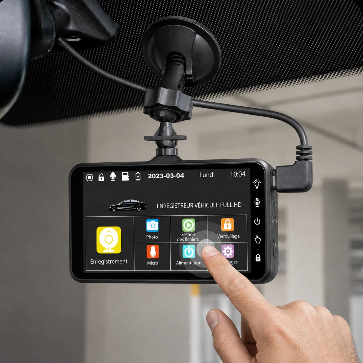 Dashcam B12 avec écran IPS de 4 pouces