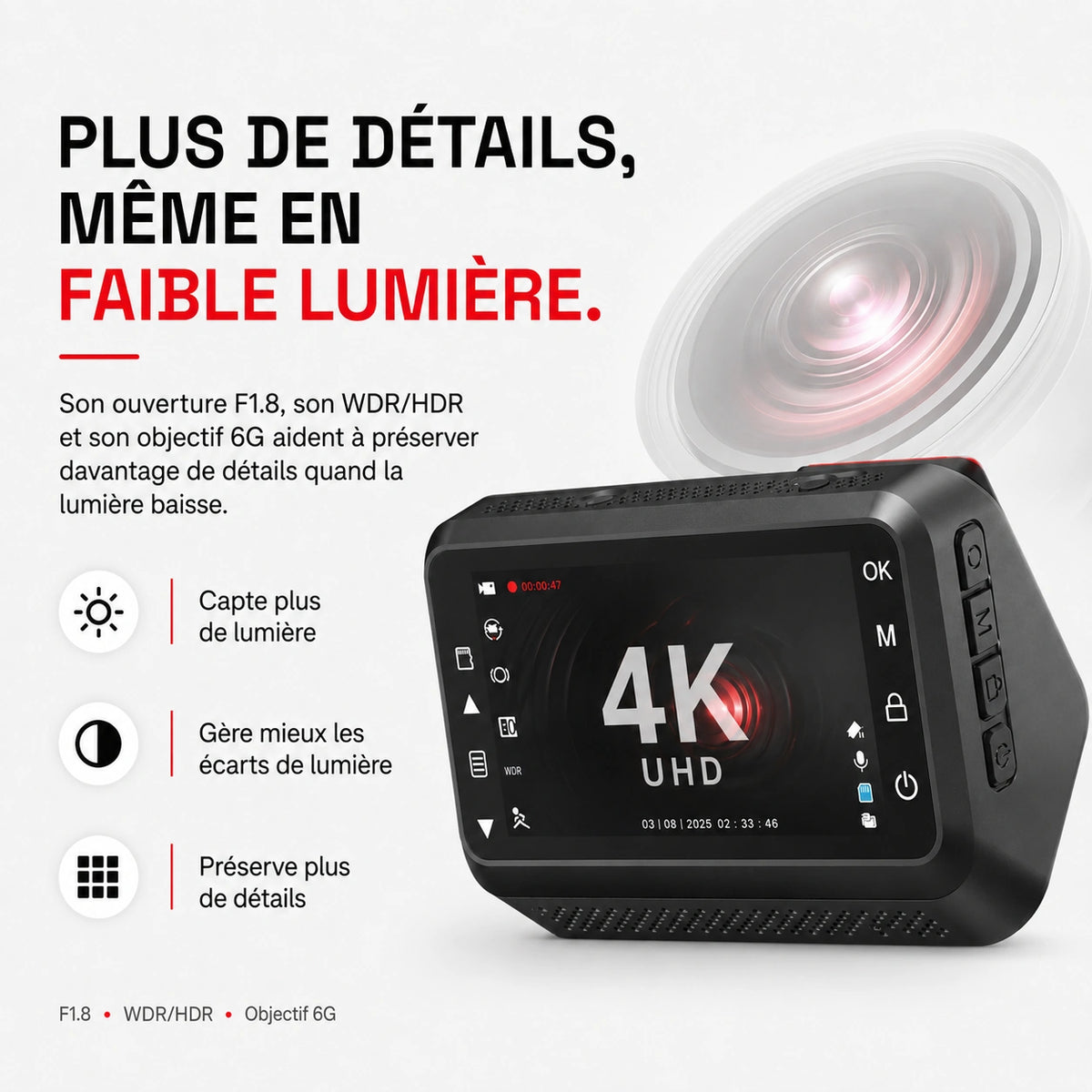 Exemple d’image capturée en faible luminosité