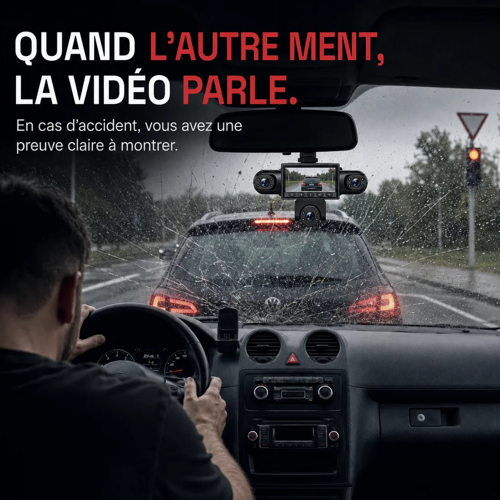 Scène routière illustrant un incident filmé