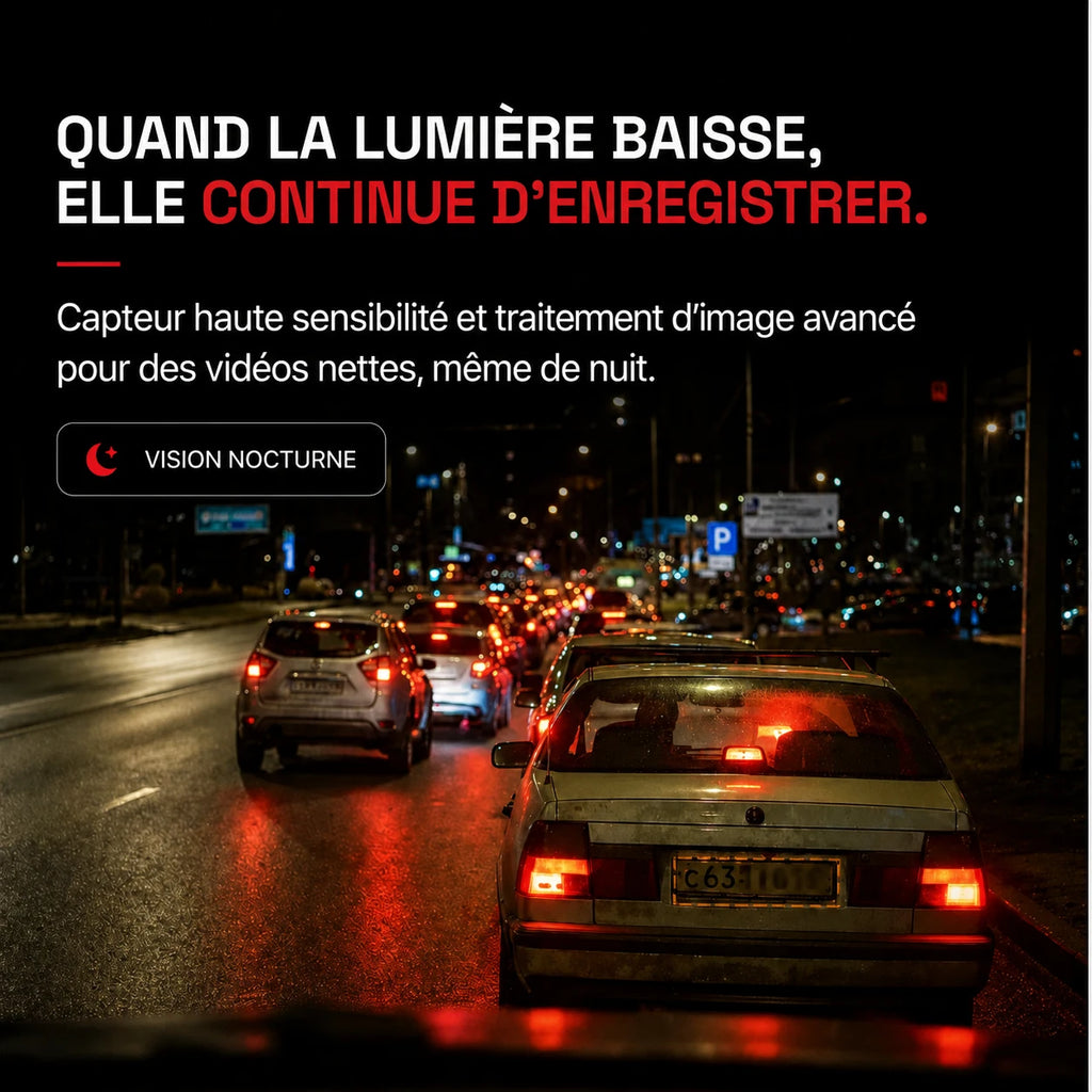 Exemple d’enregistrement routier en vision nocturne